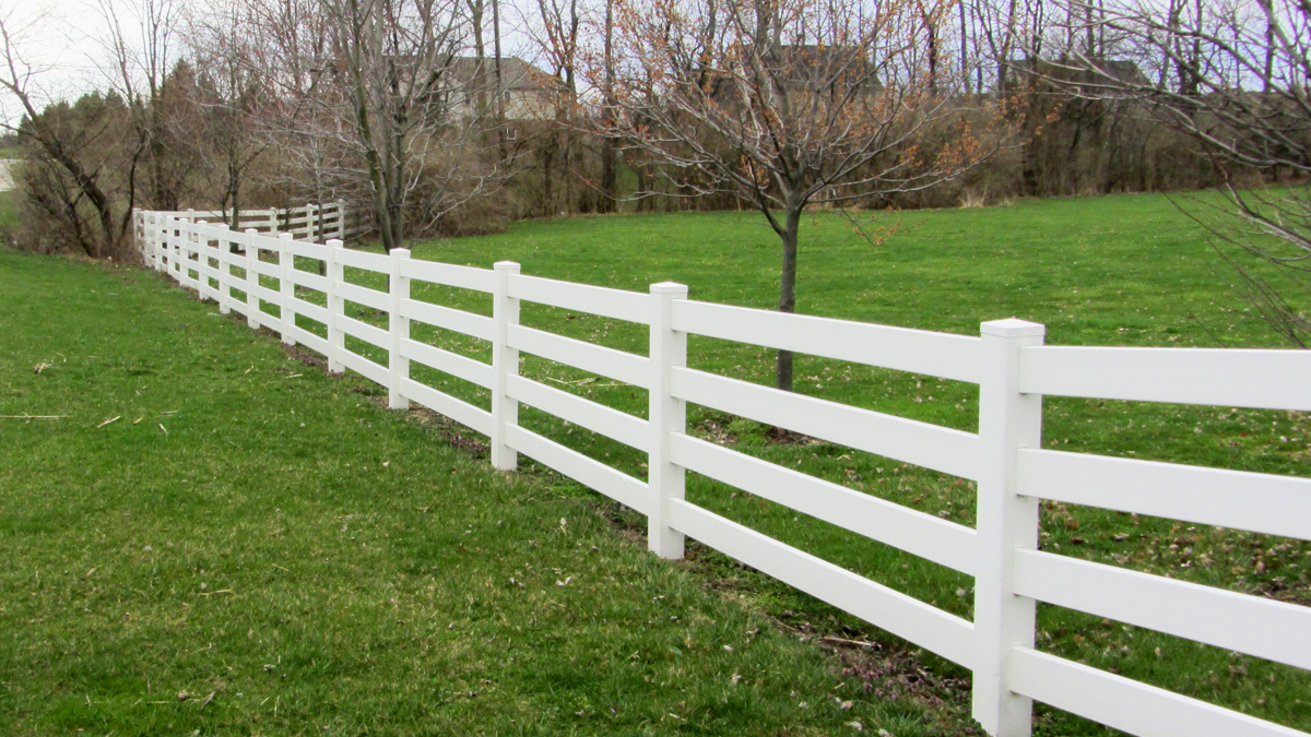Enjoy the classic beauty and low maintenance of a vinyl fence.