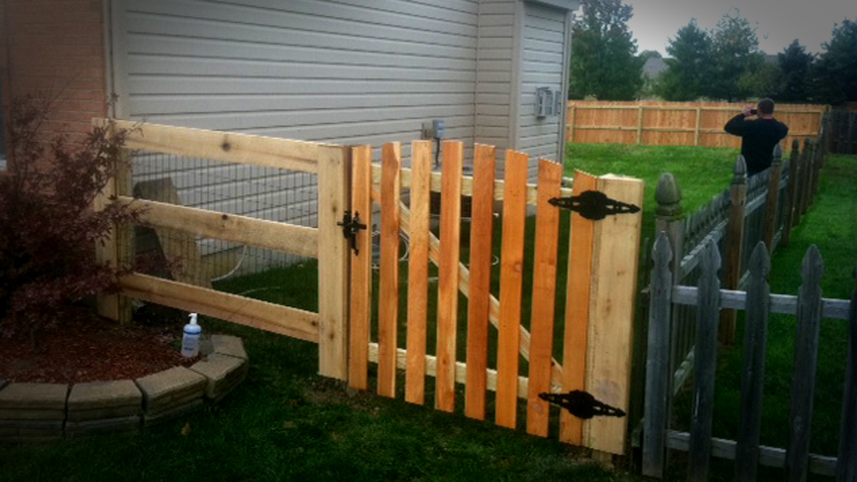 A wood gate is an attractive way to allow controlled access to your property.